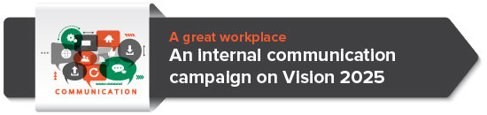 A great workplace: An internal communication campaign on Vision 2025  