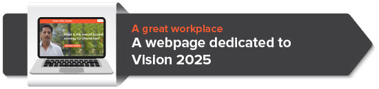 A great workplace: A webpage dedicated to Vision 2025
