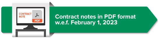 Contract notes in PDF format w.e.f. February 1, 2023