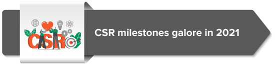 CSR milestones galore in 2021 