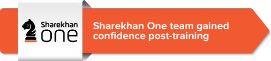 Sharekhan One team gained confidence post-training 
