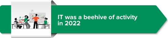 IT was a beehive of activity in 2022 