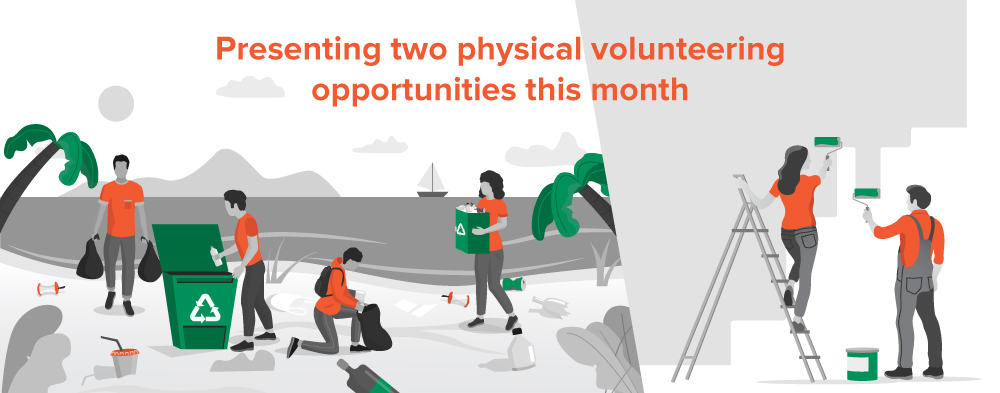 Presenting two physical volunteering opportunities this month