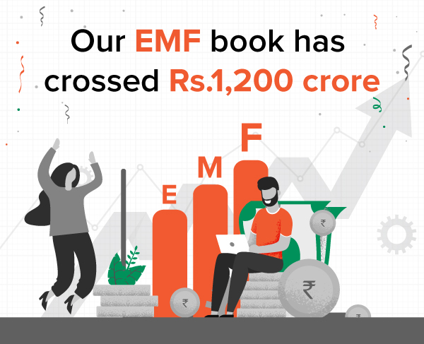 Our EMF book has crossed Rs.1,200 crore