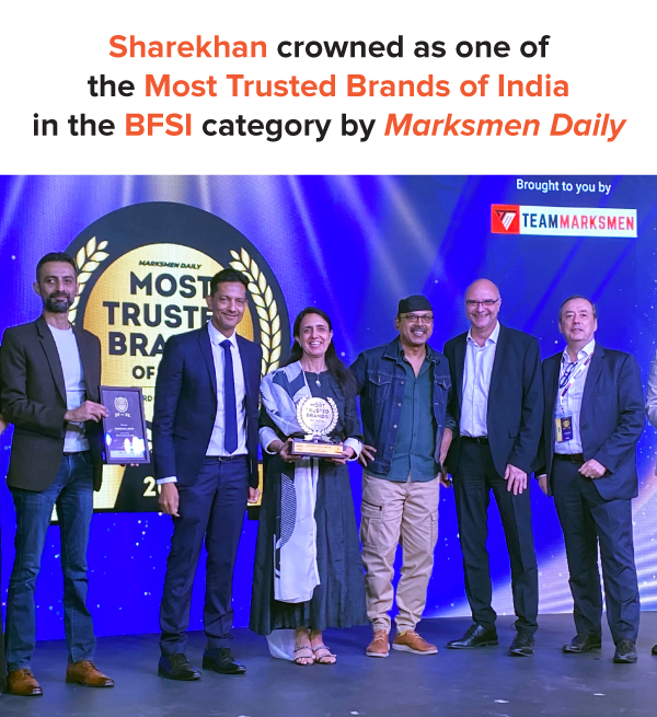 Sharekhan crowned the Most Trusted Brand of India in the BFSI category by Marksmen Daily