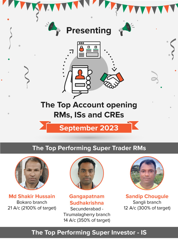 The special account opening incentive scheme for RMs and CREs Winners