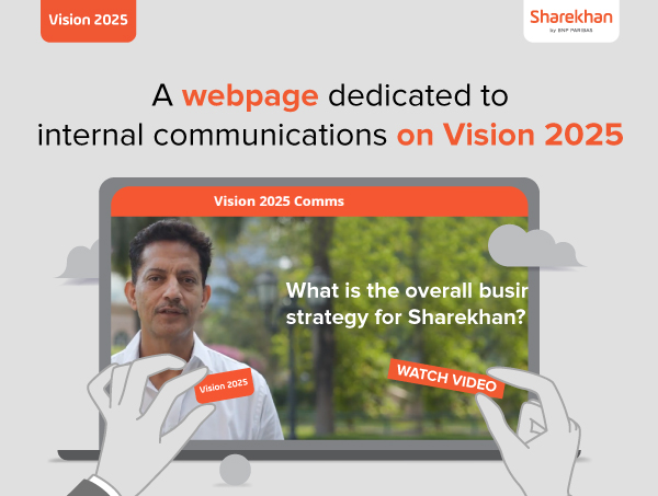 A webpage dedicated to internal communications on Vision 2025